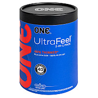 Презервативы ONE Ultra Feel, ультратонкие, с дополнительной смазкой, 40 шт, подарочная упаковка-тубус