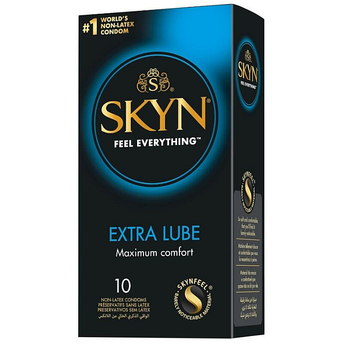 Безлатексные премиум-презервативы SKYN Extra Lube 10 шт, на 40 % больше смазки