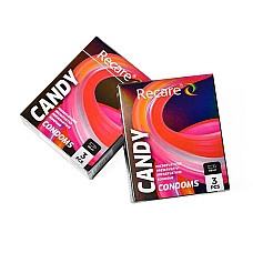 Презервативи Holographic Recare Delay Candy Condoms 3 шт, пролонгувальний ефект, цукерковий аромат