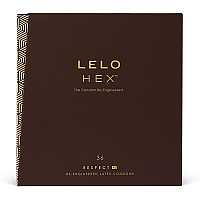 Презервативы LELO HEX Condoms Respect XL 36 Pack, тонкие и суперпрочные, увеличенный размер
