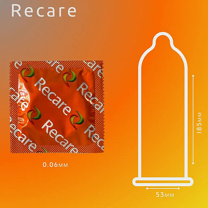 Презервативы Recare Color Fruit Flavour Condoms 3 шт, ароматы: мята, банан, клубника