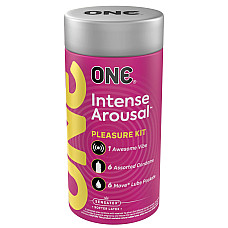 Подарочный набор ONE Intense Arousal, в комплекте 6 презервативов, 6 саше с лубрикантом, виброкольцо