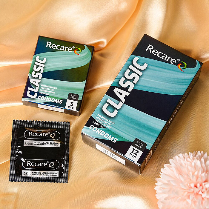 Презервативы Holographic Recare Classic Condoms 3 шт, классические
