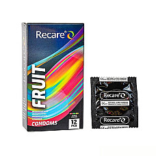 Презервативы Holographic Recare Fruit Flavour Condoms 12 шт, ароматы: мята, банан, клубника