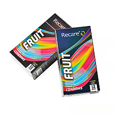 Презервативы Holographic Recare Fruit Flavour Condoms 12 шт, ароматы: мята, банан, клубника