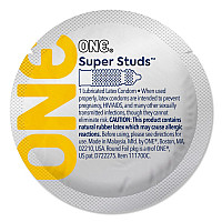 Презерватив ONE Super Studs, 1 шт, с точечным рельефом, со смазкой