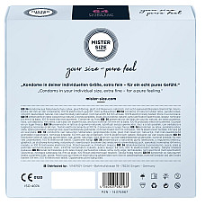 Презервативы Mister Size - pure feel - 64 (36 condoms), толщина 0,05 мм