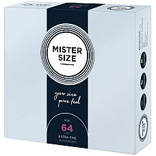 Презервативы Mister Size - pure feel - 64 (36 condoms), толщина 0,05 мм