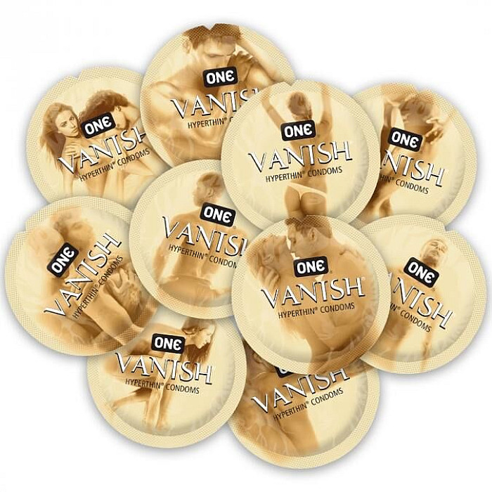 Презерватив ONE Vanish Hyperthin, 1 шт, ультратонкий, со смазкой