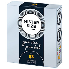 Презервативы Mister Size - pure feel - 53 (3 condoms), толщина 0,05 мм
