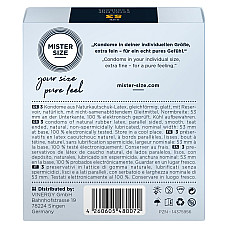 Презервативы Mister Size - pure feel - 53 (3 condoms), толщина 0,05 мм
