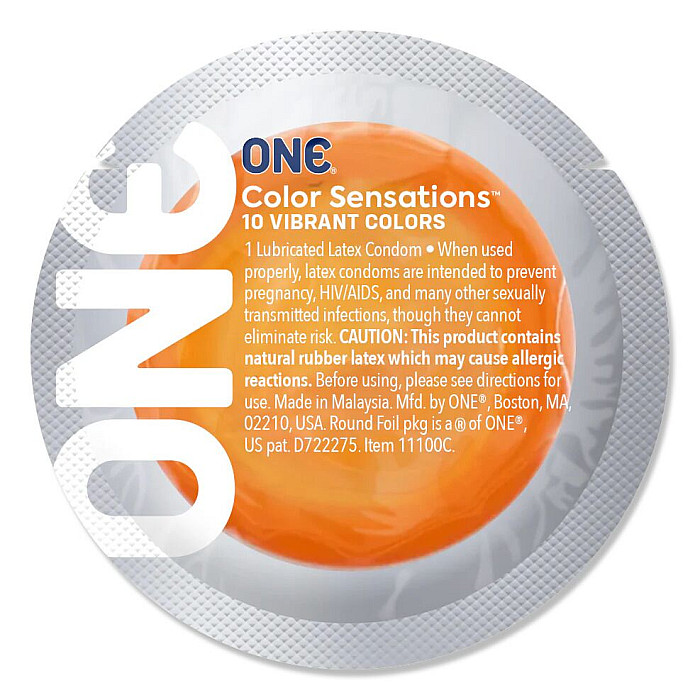 Набор презервативов ONE Color Sensations 100 шт, мегапак тюб
