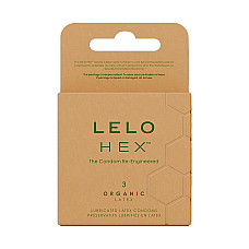 Презервативы LELO HEX Condoms Organic 3 Pack, тонкие и суперпрочные