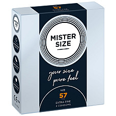 Презервативы Mister Size - pure feel - 57 (3 condoms), толщина 0,05 мм
