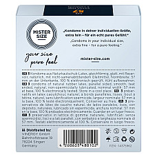 Презервативы Mister Size - pure feel - 57 (3 condoms), толщина 0,05 мм