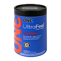 Презервативи ONE Ultra Feel, ультратонкі, з додатковою змазкою, 36 шт, подарункове паковання-тубус