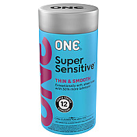 Презервативи ONE Super Sensitive 12 шт, подарункова упаковка тюб