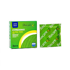 Презервативи Ultra Thin Mint Condoms 3 шт, ультратонкі, аромат: м'ята