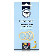 Набор презервативов Mister Size test-set 53–57–60, 3 размера + линейка, толщина 0,05 мм