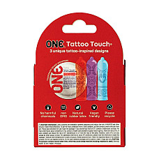 Презервативы ONE Tattoo Touch 3 шт, картонная коробка