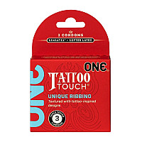 Презервативы ONE Tattoo Touch 3 шт, картонная коробка