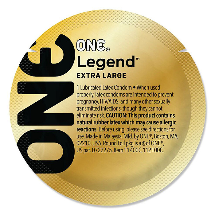 Презерватив ONE Legend XL, 1 шт, увеличенный размер, расширение на конце, со смазкой