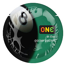 Презерватив ONE Color Sensations - ONE is the corner pocket (Black) 1 шт