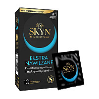 Безлатексные премиум-презервативы SKYN Ekstra Nawilżanel 10 шт, ультратонкие, на 40 % больше смазки