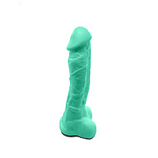Крафтове мило-член із присоскою Чистий Кайф Turquoise size XL, натуральне