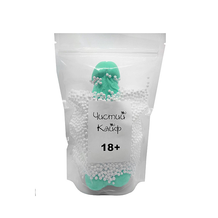 Крафтове мило-член із присоскою Чистий Кайф Turquoise size XL, натуральне