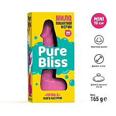 Крафтове мило-член із присоскою Pure Bliss MINI Pink, натуральне