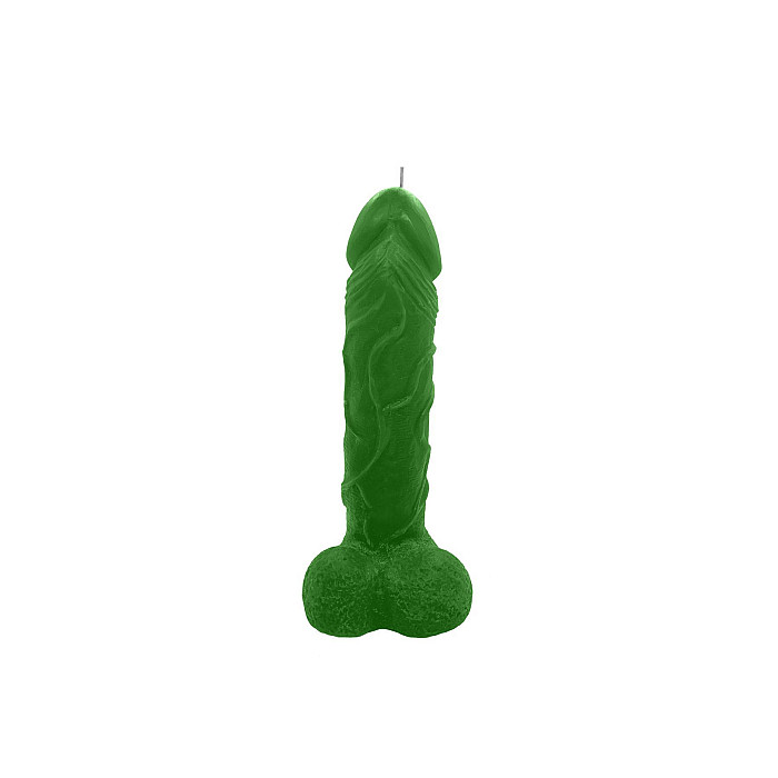 Свеча в виде члена Чистый Кайф Green size L, для возбуждающей атмосферы