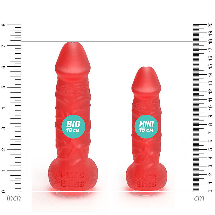 Крафтове мило-член із присоскою Pure Bliss BIG Red, натуральне