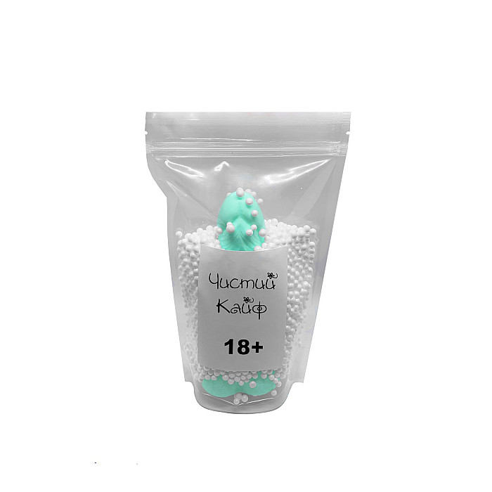 Крафтове мило-член із присоскою Чистий Кайф Turquoise size L, натуральне
