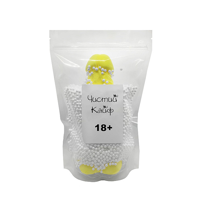 Крафтове мило-член із присоскою Чистий Кайф Yellow size XL, натуральне