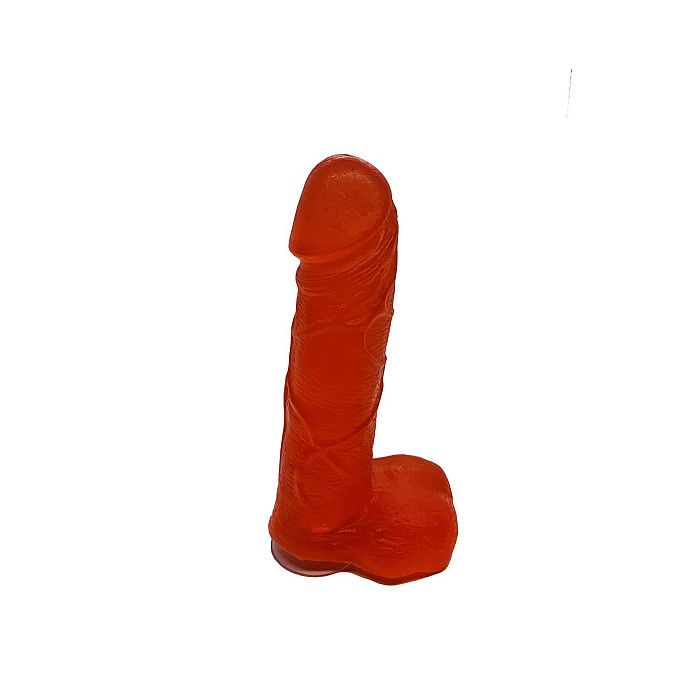 Крафтове мило-член із присоскою Чистий Кайф Red size M, натуральне