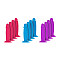 Набір фалоімітаторів ADDICTION Silly Willy 3.3” Silicone Dildo, 3 кольори, 12 шт