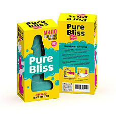 Крафтове мило-член із присоскою Pure Bliss BIG Turquoise, натуральне