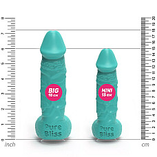 Крафтове мило-член із присоскою Pure Bliss BIG Turquoise, натуральне