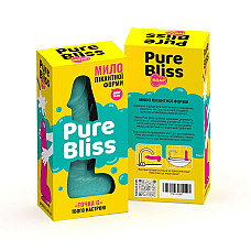 Крафтове мило-член із присоскою Pure Bliss MINI Turquoise, натуральне