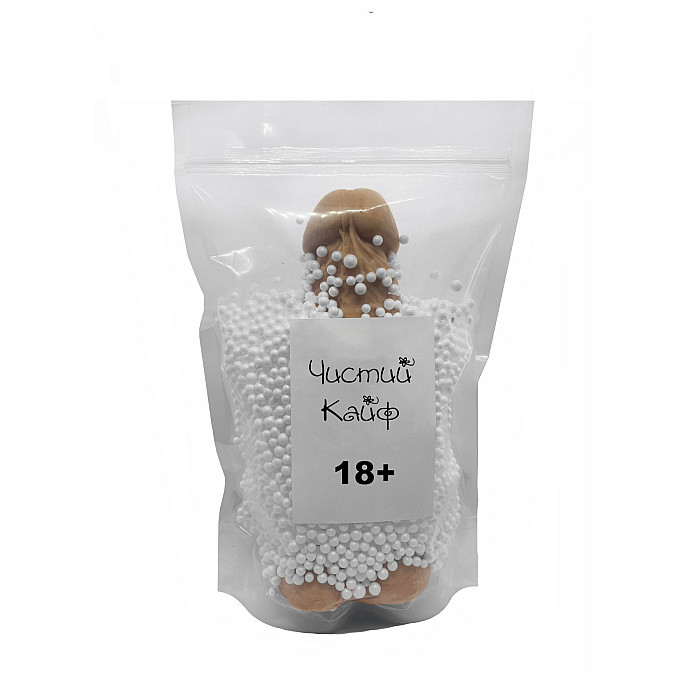 Крафтовое мыло-член с присоской Чистий Кайф Brown size XL, натуральное