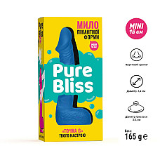 Крафтове мило-член із присоскою Pure Bliss MINI Dark Blue, натуральне