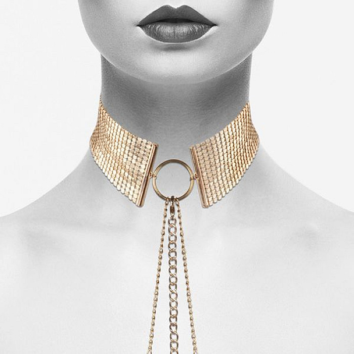Намисто-комір Bijoux Indiscrets Desir Metallique Collar - Gold
