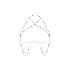 Прикраса на тіло Obsessive Lustique White harness bra S/M/L