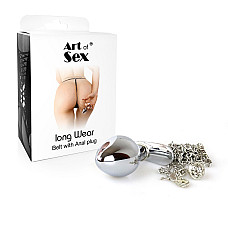 Прикраса на тіло Art of Sex - Long Wear з металевою анальною пробкою М