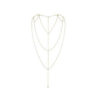 Цепочка для спины Bijoux Indiscrets Magnifique Back and Cleavage Chain - Gold, украшение для тела