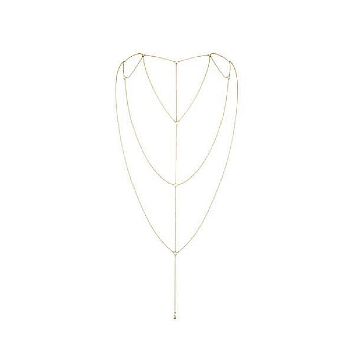 Ланцюжок для спини Bijoux Indiscrets Magnifique Back and Cleavage Chain - Gold, прикраса для тіла