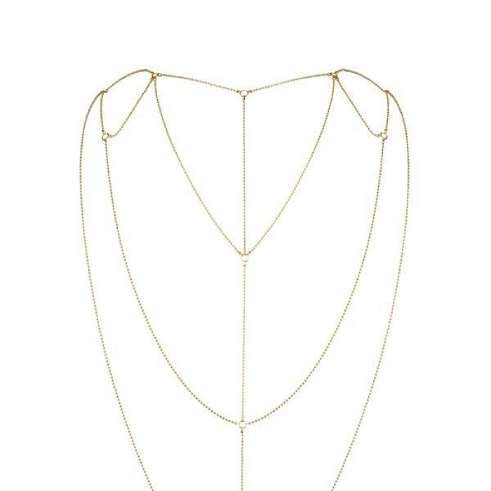 Ланцюжок для спини Bijoux Indiscrets Magnifique Back and Cleavage Chain - Gold, прикраса для тіла