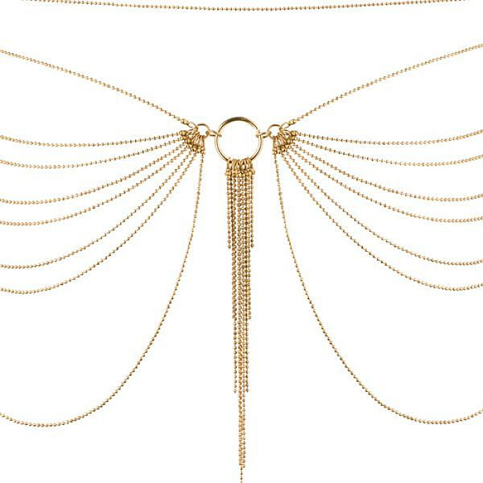 Ланцюжок на трусики або ліф Bijoux Indiscrets MAGNIFIQUE Waist Chain - Gold, прикраса на тіло