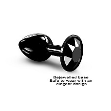 Металева анальна пробка з кристалом Dorcel Diamond Plug Black S